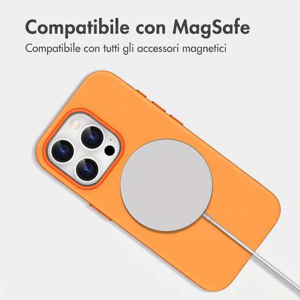 imoshion Cover posteriore Color con Thin MagSafe Ring Apple iPhone 15 Pro - Arancio