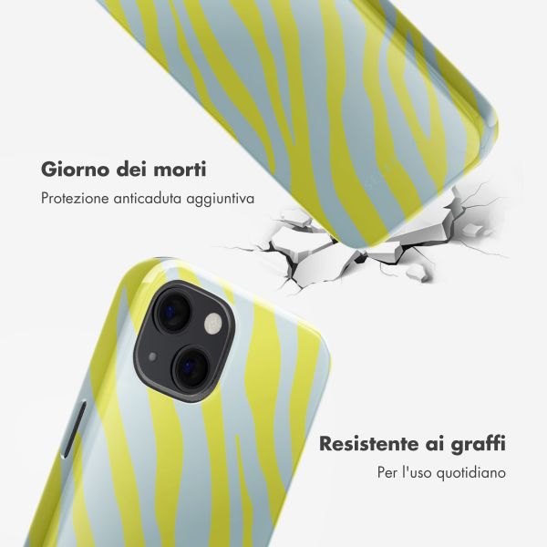 Selencia Cover posteriore Vivid con MagSafe Apple iPhone 13 - Zebra Winter Sky Titanium Yellow