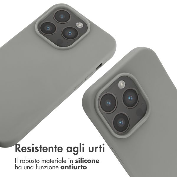 imoshion Cover in Silicone con Cordino Apple iPhone 14 Pro - Grigio chiaro