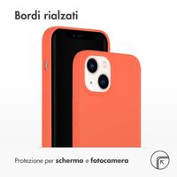 Accezz Cover in silicone liquido con MagSafe Apple iPhone 14 / 13 - Nectarine