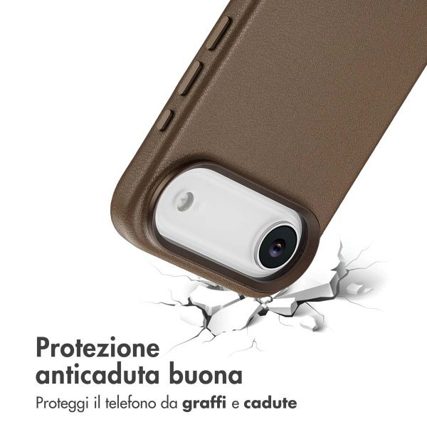 Accezz Cover in Pelle con MagSafe Apple iPhone Air - Marrone caffè
