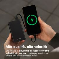 imoshion Powerbank in alluminio Ultra Series 20.000 mAh - Ricarica rapida fino a 33 watt - Nero