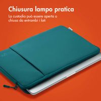 imoshion Cover per laptop 15-16 pollici - Laptopsleeve con tasca - Petrol Green