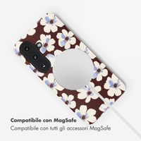 Selencia Cover posteriore Vivid con MagSafe Samsung Galaxy S26 - Choco Flower Pop