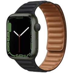 Apple Cinturino Leather Link Apple Watch | 44/45/46/49 mm - Taglia M/L - Midnight