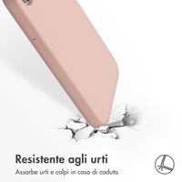 Accezz Cover in silicone liquido con MagSafe Apple iPhone 17e / 16e - Rosa