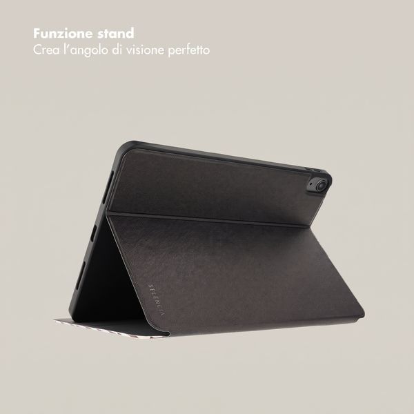 Selencia Cover per tablet Vivid Apple iPad 11 (2025) 11 pollici A16 / iPad 10 (2022) 10.9 pollici - Choco Flower Pop