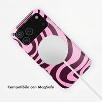 Selencia Cover posteriore Vivid con MagSafe Apple iPhone 18 Pro Max / 17 Pro Max - Wavy Swirl Pink Plum