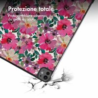 imoshion Cover Trifold Design Apple iPad Pro 13 (2025) M5 / (2024) M4 - Floral Water Color