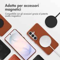 Accezz Cover in Pelle con MagSafe Samsung Galaxy S26 - Sienna Brown