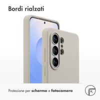 Accezz Cover in silicone liquido con MagSafe Samsung Galaxy S26 Ultra - Stone
