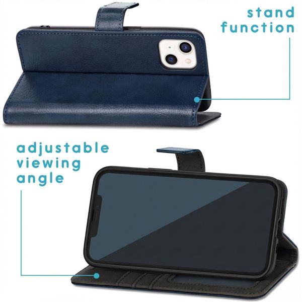 imoshion Cover a libro di Lusso Apple iPhone 13 Mini - Blu scuro