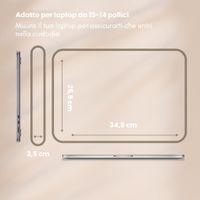 Selencia Custodia per laptop in velluto a coste 13-14 pollici - Sage Green
