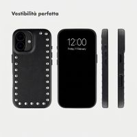 Selencia Cover posteriore Studs con MagSafe Apple iPhone 16 - Velvet Black
