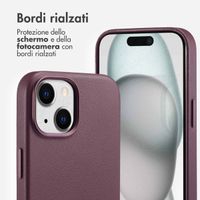 Accezz Cover in Pelle con MagSafe Apple iPhone 15 - Heath Purple