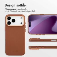 Accezz Cover in Pelle con MagSafe Apple iPhone 17 Pro Max - Sienna Brown