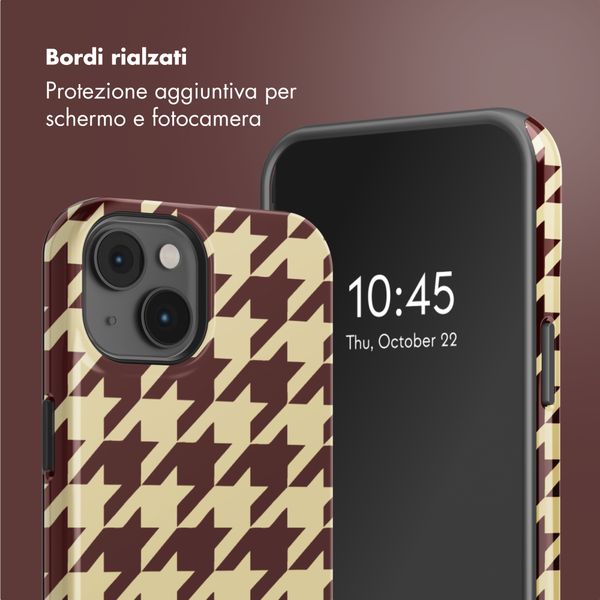 Selencia Cover posteriore Vivid con MagSafe Apple iPhone 14 - Pied-de-Poule