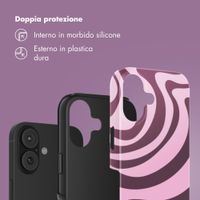 Selencia Cover Posteriore Vivid Apple iPhone 17 - Wavy Swirl Pink Plum