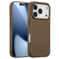 Accezz Cover in Pelle con MagSafe Apple iPhone 17 Pro - Marrone caffè