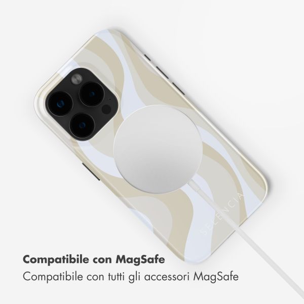 Selencia Cover posteriore Vivid con MagSafe Apple iPhone 15 Pro - Desert Waves Beige