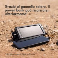 imoshion Powerbank solare da 10.000 mAh – powerbank wireless a energia solare – Quick Charge e Power Delivery – Nero