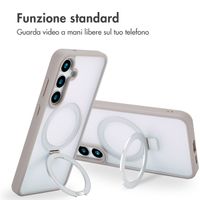 Accezz Cover con anello e supporto con MagSafe Samsung Galaxy S24 Plus - Grigio