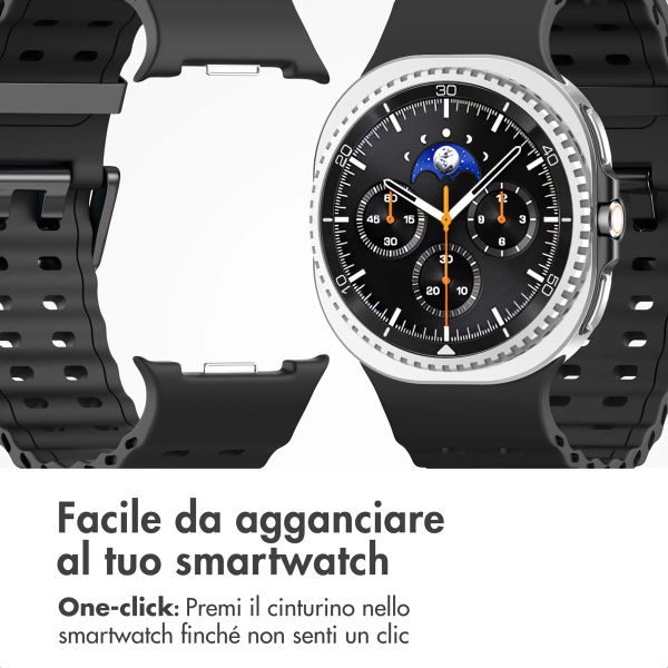 imoshion Cinturino Ocean in silicone Samsung Galaxy Watch 8 (40/44mm) / Classic (46mm) - Nero