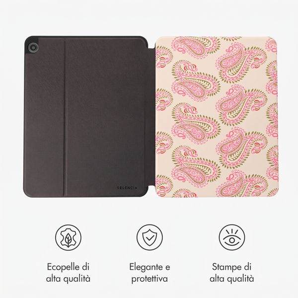 Selencia Cover per tablet Vivid Samsung Galaxy Tab A11 Plus / A9 Plus - Paisley Blush