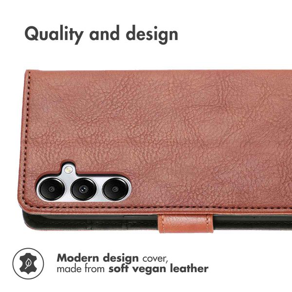 imoshion Cover a libro di Lusso Samsung Galaxy A15 (5G/4G) - Marrone