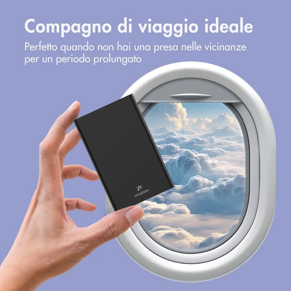 imoshion Powerbank Ultra Series in alluminio da 10.000 mAh – Quick Charge e Power Delivery – Nero