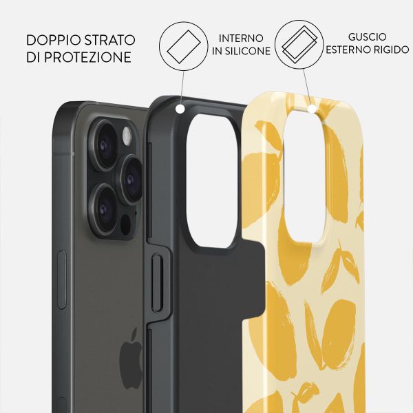 Burga Cover Posteriore Resistente Apple iPhone 15 Pro - Lemon Tart