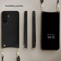 Selencia Cover per telefono Nova con cordino e portacarte Samsung Galaxy A37 (5G) - Nero