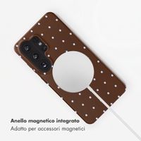 Selencia Cover posteriore Vivid con MagSafe Samsung Galaxy S26 Ultra - Happy Dots Chocolate