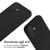imoshion Cover in Silicone con Cordino Apple iPhone 16 Plus - Nero