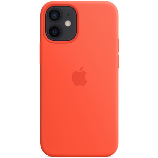 Apple Cover Posteriore in Silicone con MagSafe Apple iPhone 12 Mini - Electric Orange