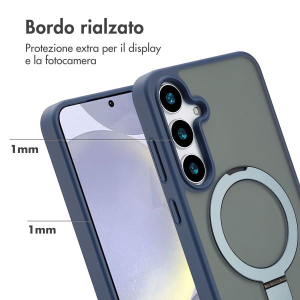 Accezz Cover con anello e supporto con MagSafe Samsung Galaxy S24 Plus - Blu