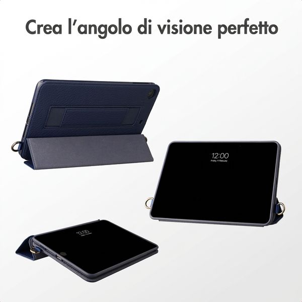 Accezz Trifold Bookcase met handstrap Apple iPad Mini 5 (2019) / Mini 4 (2015) - Donkerblauw