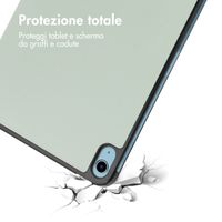 imoshion Cover a libro Trifold Apple iPad 11 (2025) 11 pollici A16 / iPad 10 (2022) 10.9 pollici - Verde chiaro