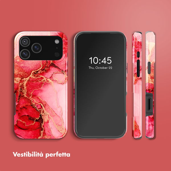 Selencia Cover posteriore Vivid con MagSafe Apple iPhone 17 Pro Max - Rosy Marble