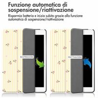 imoshion Cover Trifold Design Apple iPad 9 (2021) 10.2 pollici / iPad 8 (2020) 10.2 pollici / iPad 7 (2019) 10.2 pollici - Garden Stripes