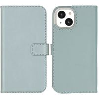 Selencia Cover a libro in vera pelle Apple iPhone 14 - Air Blue