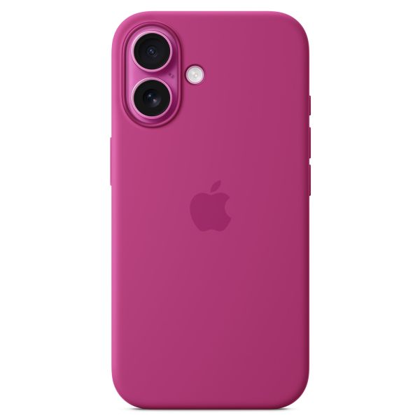 Apple Cover Posteriore in Silicone con MagSafe Apple iPhone 16 - Fucsia