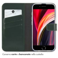 Selencia Cover a libro in vera pelle Apple iPhone 17e / 16e - Verde