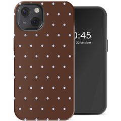 Selencia Cover posteriore Vivid con MagSafe Apple iPhone 13 - Happy Dots Chocolate