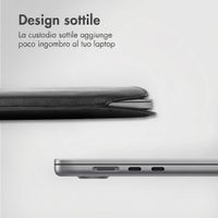 Accezz Cover in pelle per Apple MacBook 14 pollici - Laptopsleeve - Nera