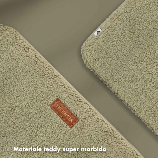 Selencia Cover Teddy per laptop 13-14 pollici - Laptopsleeve - Sage Green