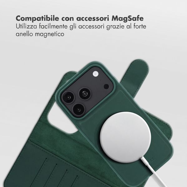 Accezz Cover a libro Edge rimovibile con MagSafe Apple iPhone 18 Pro / 17 Pro - Verde