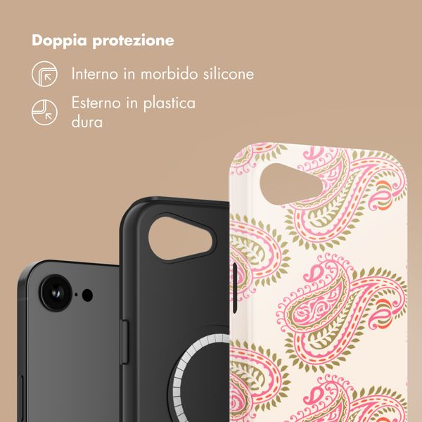Selencia Cover posteriore Vivid con MagSafe Apple iPhone 17e / 16e - Paisley Blush