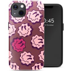 Selencia Cover posteriore Vivid con MagSafe Apple iPhone 13 - Wavy Smiley Pink