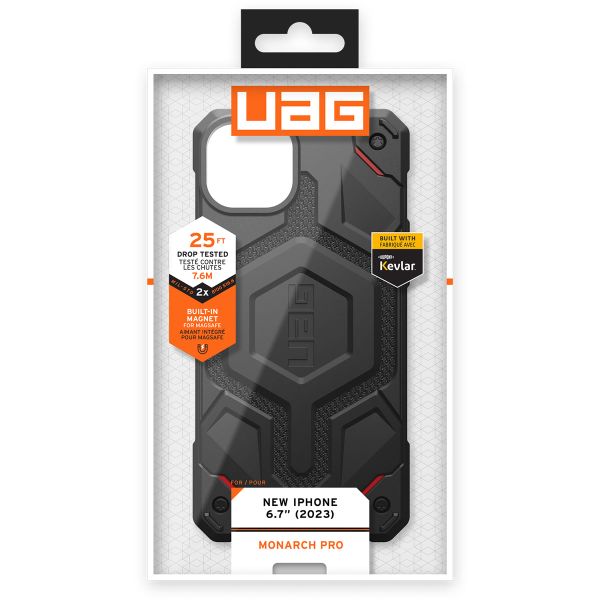 UAG Cover Posteriore Monarch Pro Apple iPhone 15 Plus - Kevlar Black